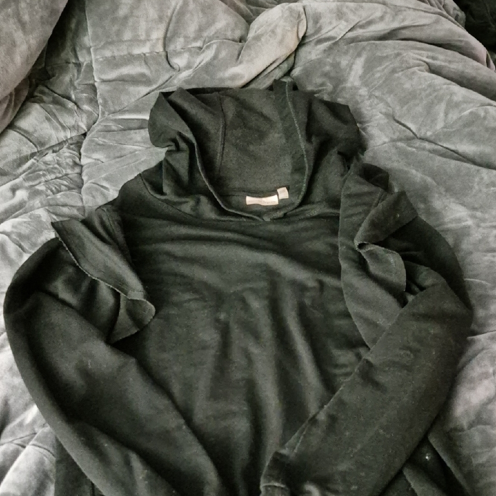 Women's Black Sweater with Ruffle Detail